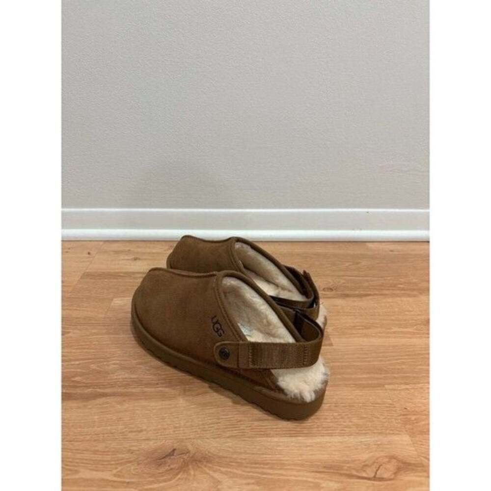 UGG Women's Lanah Clog Suede Platforms in Chestnut - Picture 2 of 6
